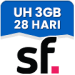 Data Unlimited Harian 3 GB Berlaku 28 Hari