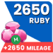 2650 Ruby + 2650 Mileage Coin