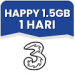 Data Happy 1.5 GB 1 Hari