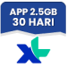 Data Kuota Apps & Games 2.5 GB 30 Hari