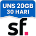 Data Unlimited Nonstop 20 GB 30 Hari