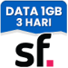Data 1 GB 3 Hari