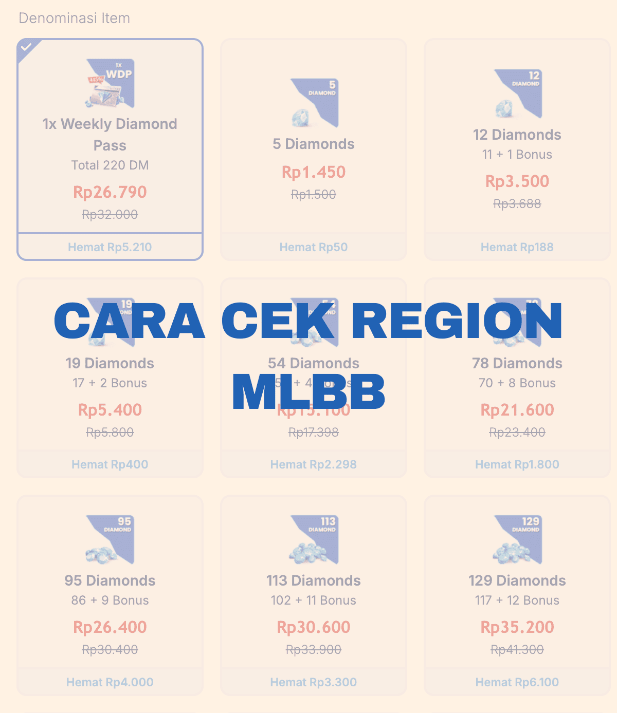 Gambar halaman profil Mobile Legends menampilkan ID akun dengan region Asia Tenggara untuk cek server.
