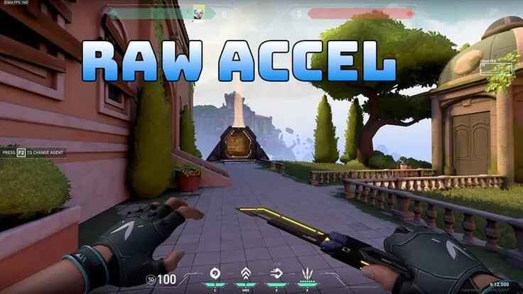 Ilustrasi pengaturan Raw Accel di game Valorant untuk meningkatkan presisi dan kecepatan crosshair pemain FPS.