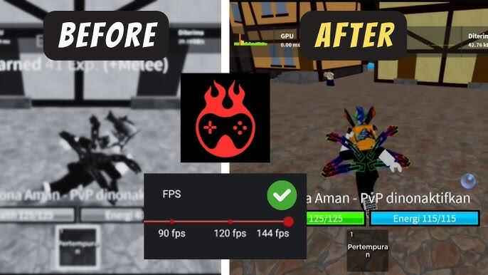 Roblox dengan FPS counter aktif