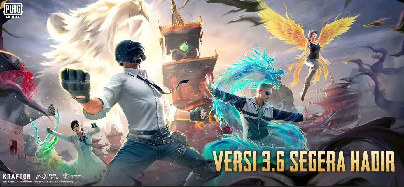 Pengendalian elemen api, air, dan angin serta kendaraan panda di PUBG Mobile Update 3.6