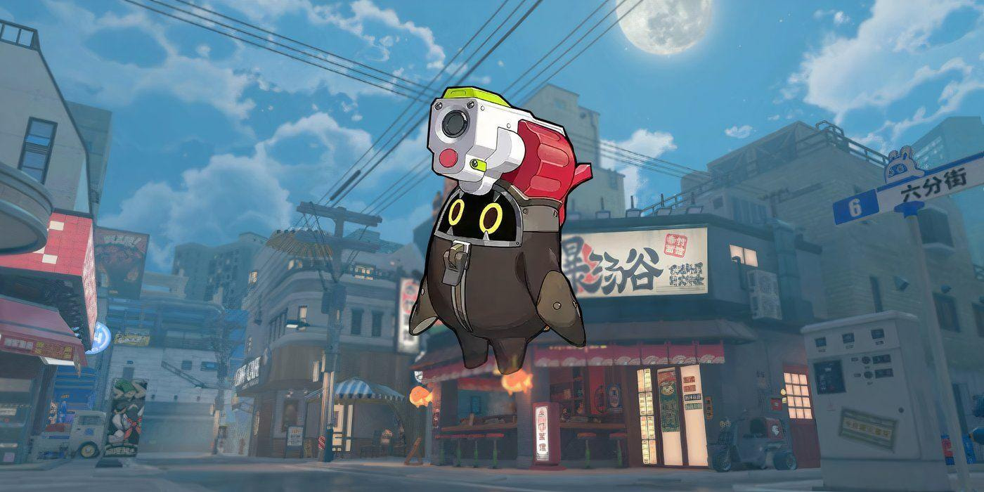 Karakter Bangvolver melakukan animasi reload revolver dengan gaya teatrikal dalam game Zenless Zone Zero, menampilkan efek visual dan gerakan dramatis yang viral di komunitas gamer.