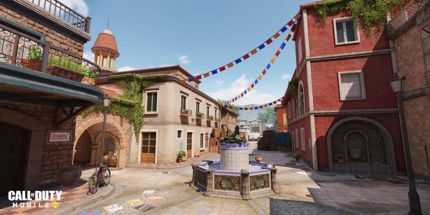 Tampilan layout lengkap map Coastal di Call of Duty Mobile dengan area pantai, kontainer, dan crane