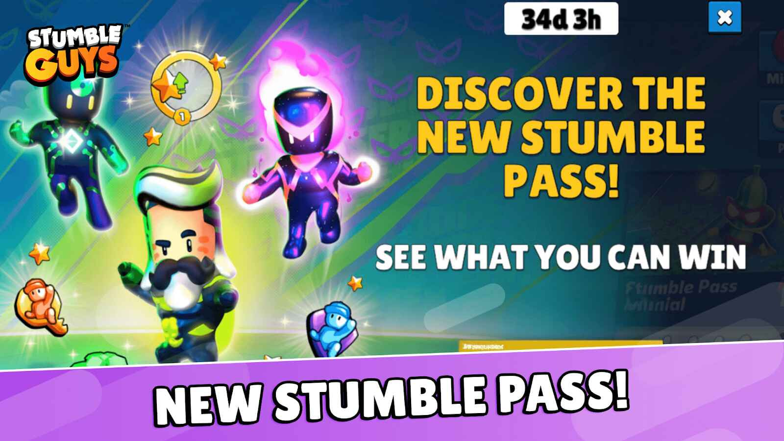 Stumble Pass di dalam game Stumble Guys