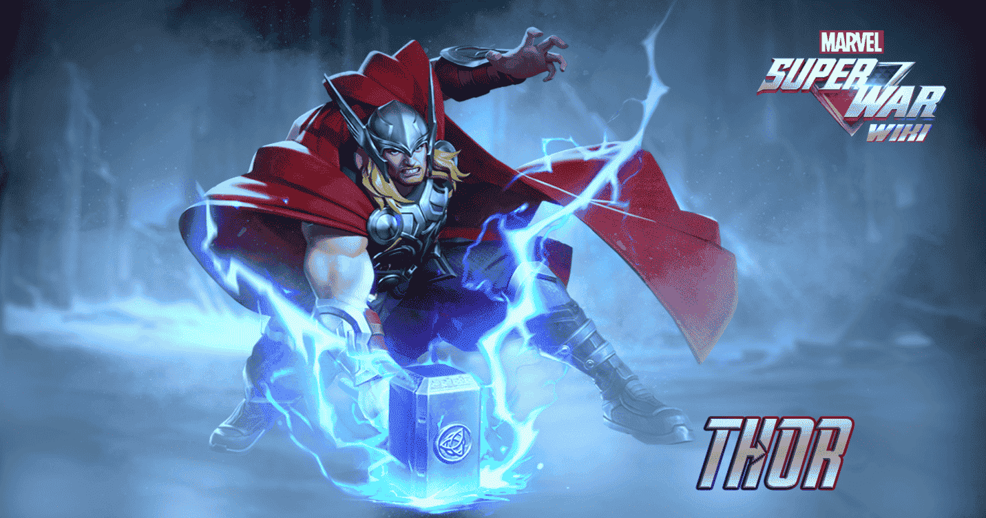 Thor God of Thunder di MARVEL Super War, menghancurkan musuh dengan kekuatan petir legendaris di medan pertempuran.
