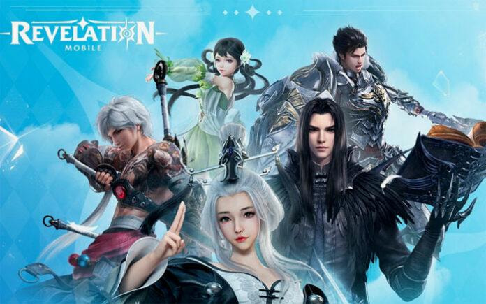 Dunia fantasi 3D yang indah di Revelation: Infinite Journey dengan karakter terbang di atas awan