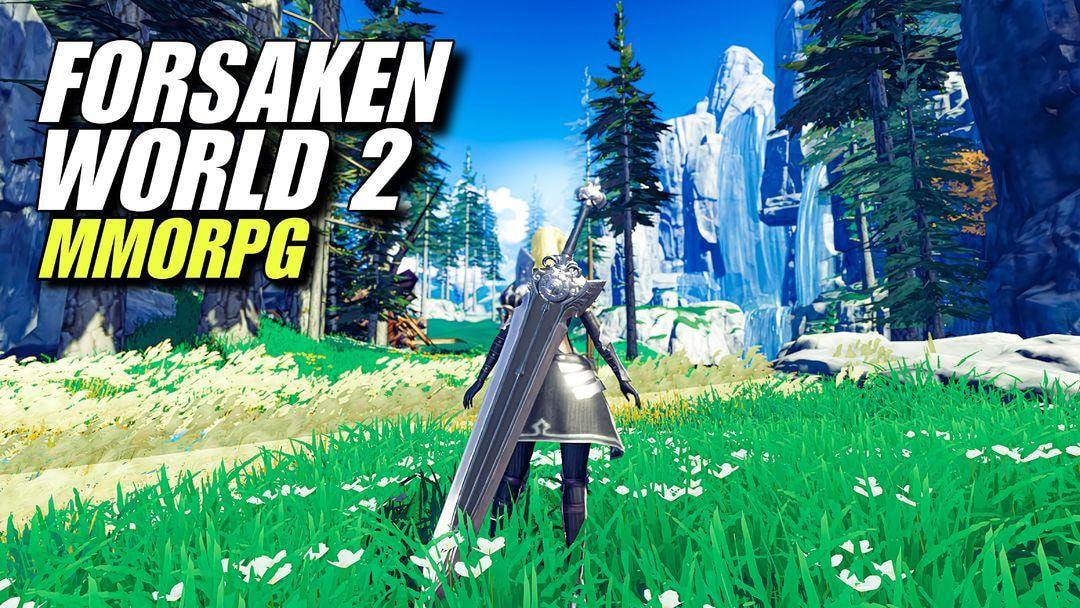 ampilan dunia fantasi Grandmundo di Forsaken World 2, menampilkan karakter dengan armor detail dan latar belakang lingkungan 3D