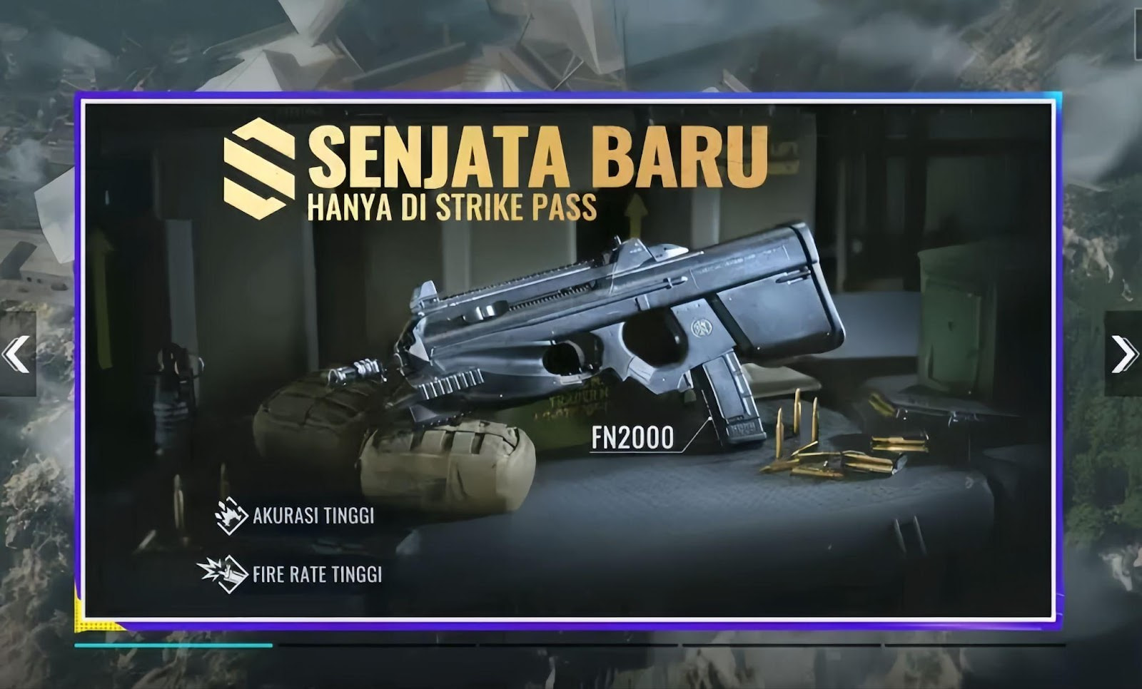 FN2000 senjata serbu baru di Blood Strike dengan kecepatan tembakan tinggi dan recoil stabil untuk pertempuran jarak dekat hingga menengah.