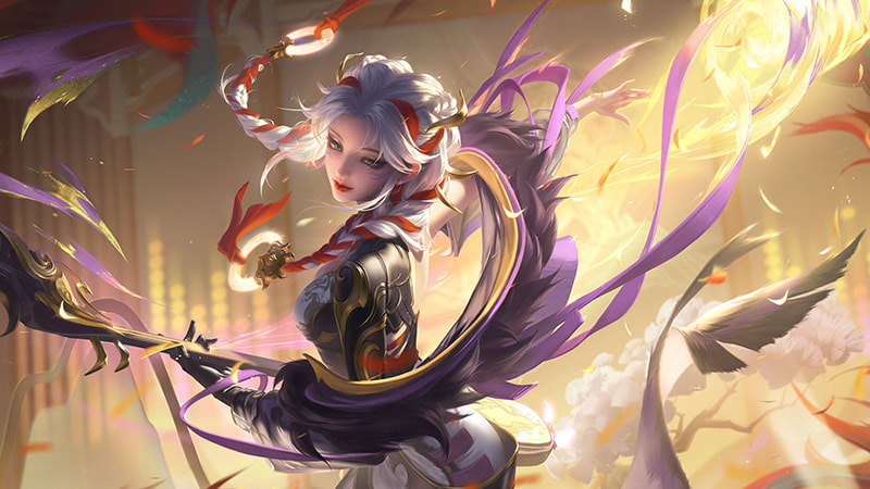 Gameplay Yuhuan mage Honor of Kings dengan skill Tidal Wave dan build item mage lengkap untuk push rank dan teamfight