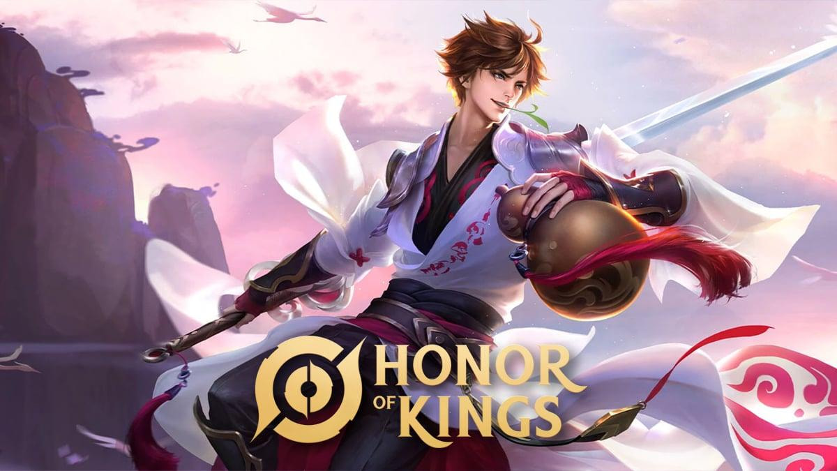 Ilustrasi hero Li Bai di Honor of Kings dengan pedang panjang dan aura misterius, menampilkan skill mematikan dalam pertempuran.