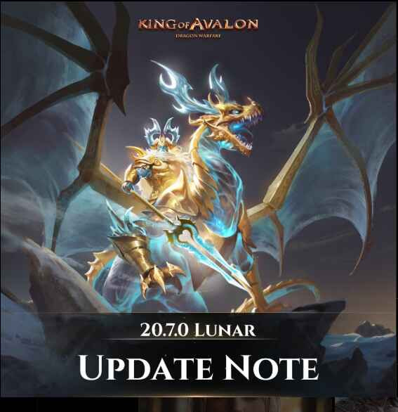 Update 20.7.0 Lunar King of Avalon dengan tema Lunar, peningkatan pertempuran, dan visual baru.