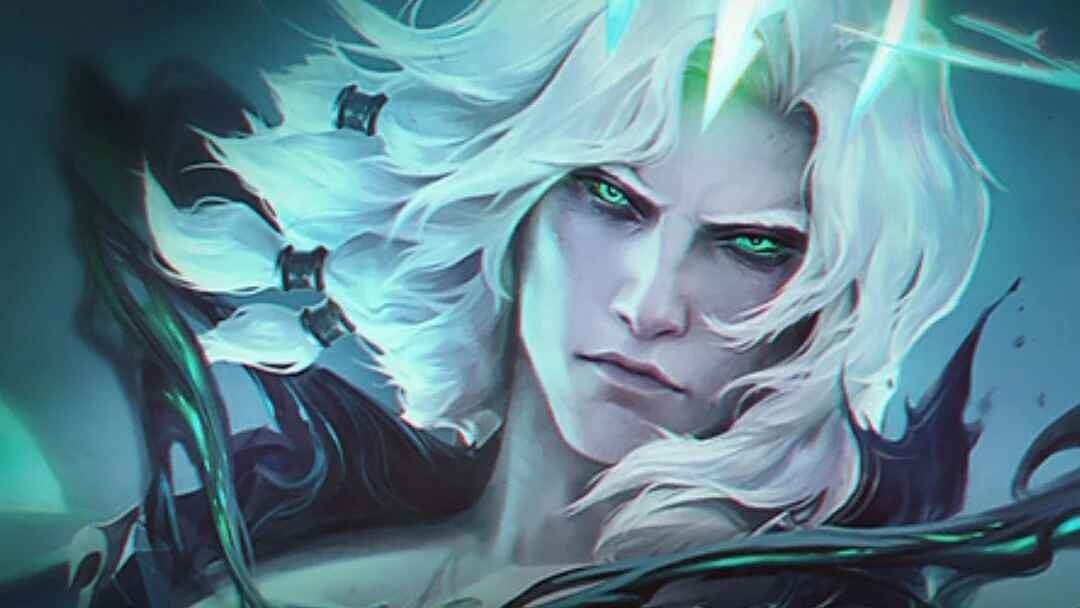 Tampilan Exalted Viego League of Legends dengan model karakter penuh yang elegan dan gelap