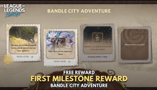 Teemo, Tristana, dan Heimerdinger dalam Bandle City Adventure di LoL Wild Rift.
