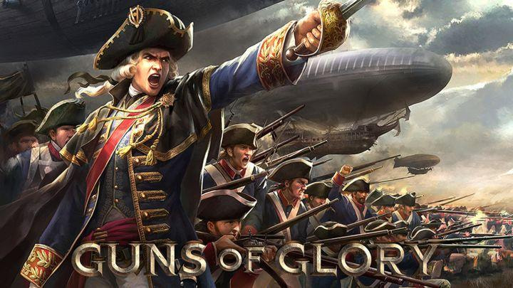 Guns of Glory menampilkan kastil, pasukan tempur, dan airship dalam suasana perang abad pertengahan Eropa.