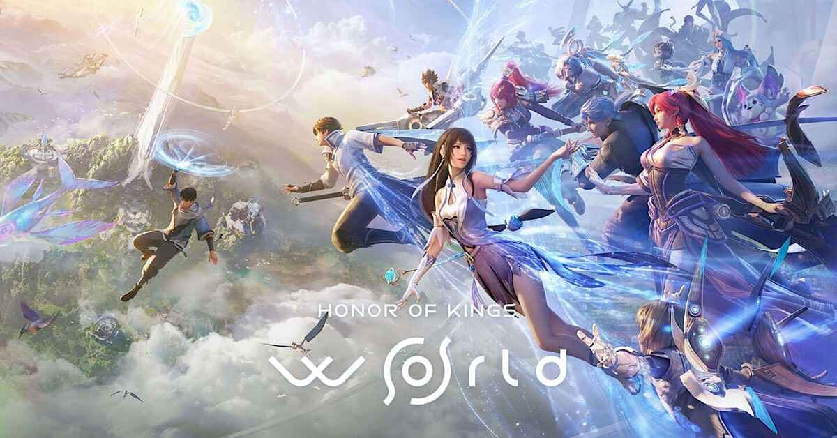 Tampilan karakter dan pemandangan dunia open world di Honor of Kings: World, game RPG dengan grafis tinggi dan sistem pertarungan real-time, rilis global 2025.