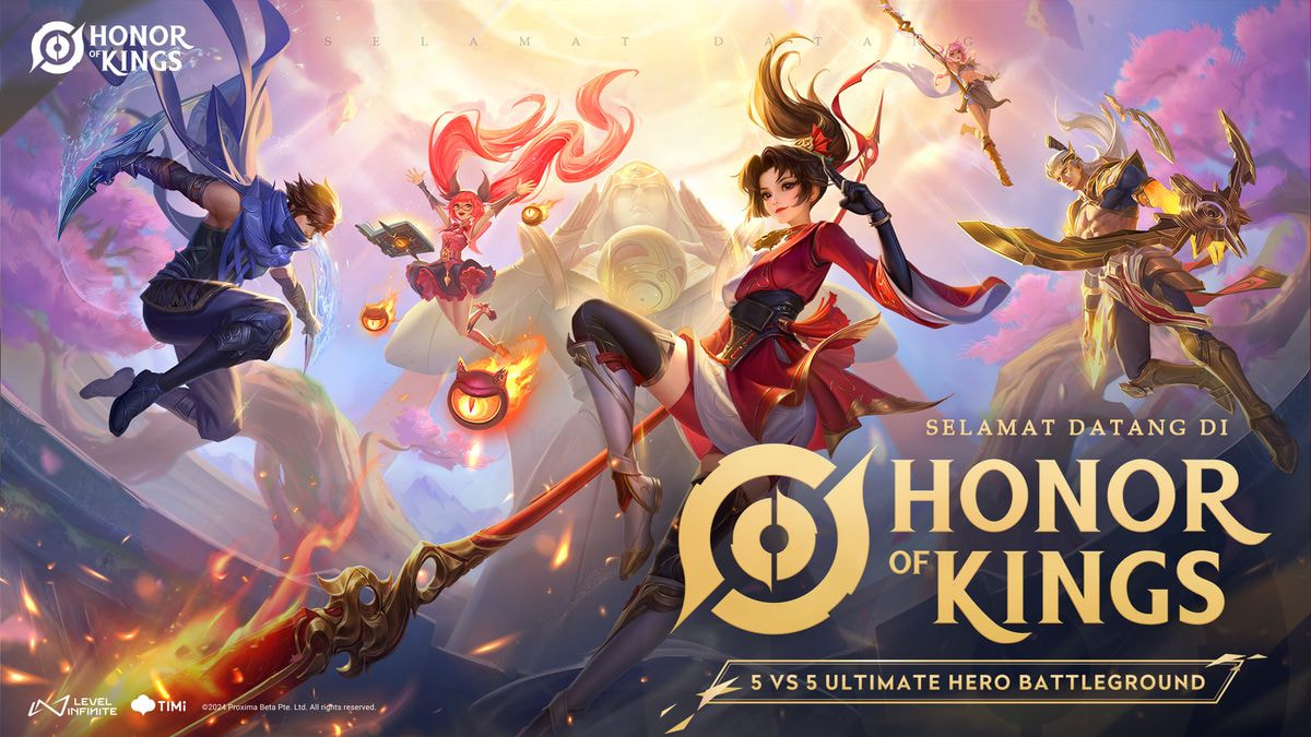 Ilustrasi reset season Honor of Kings 2025, dengan hero baru, hadiah eksklusif, dan tantangan seru untuk pemain baru dan veteran di musim baru.