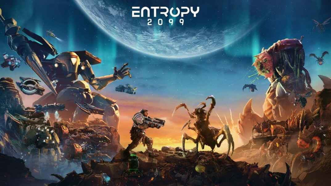 Tampilan gameplay Project Entropy menampilkan markas koloni luar angkasa dan unit tempur dalam formasi strategis di medan pertempuran galaksi