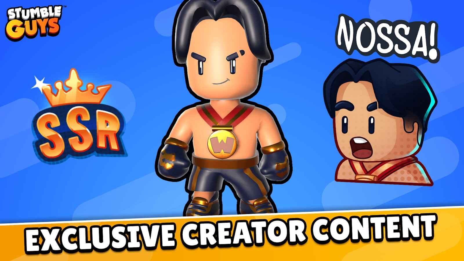 Skin karakter Sahrul Rajuan di Stumble Guys