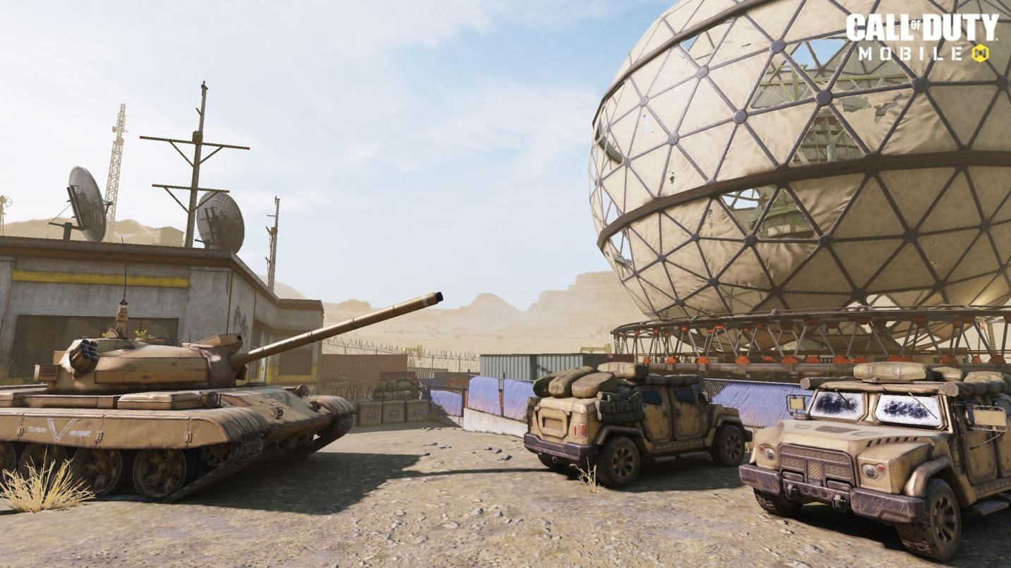 Tampilan layout Map Dome di Call of Duty Mobile lengkap dengan area Central Dome, Corridor, dan Lab Zone