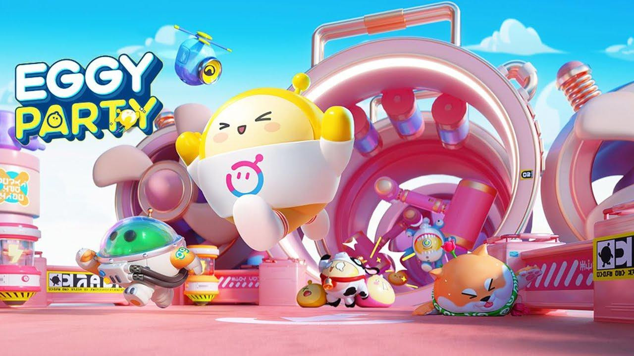 ampilan berbagai mode permainan di Eggy Party seperti Race, Survival, dan Team Mode