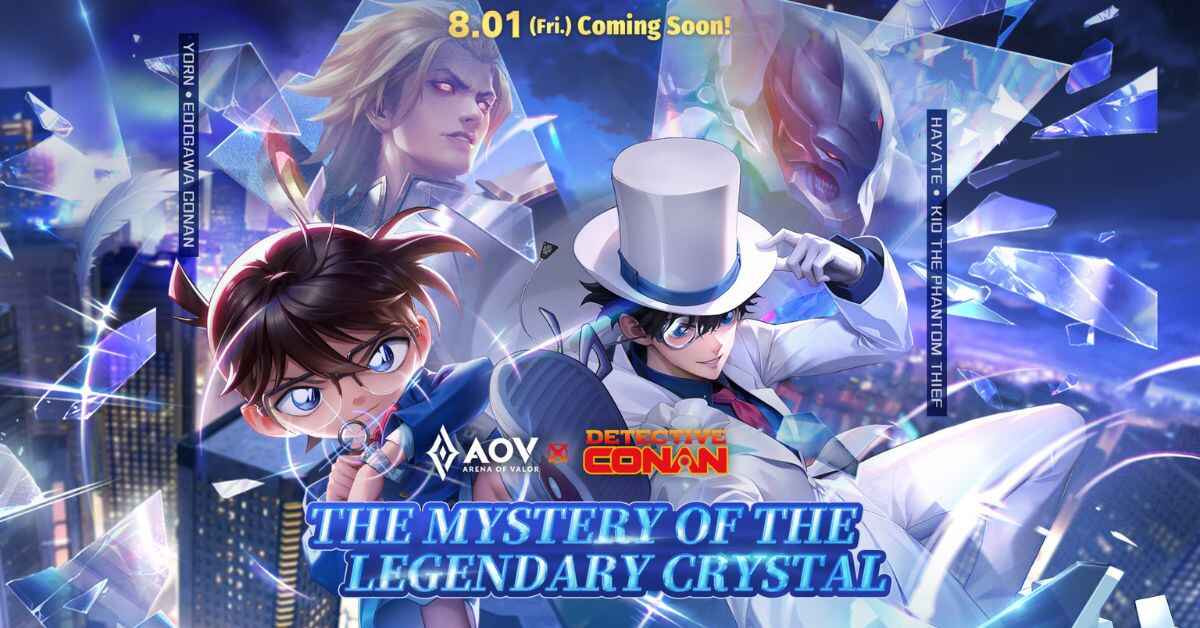 Arena of Valor x Detective Conan: Bright dengan skin Conan Edogawa, Lauriel sebagai Kaito Kid, dan Violet tampil sebagai Ran Mouri di medan tempur Athanor