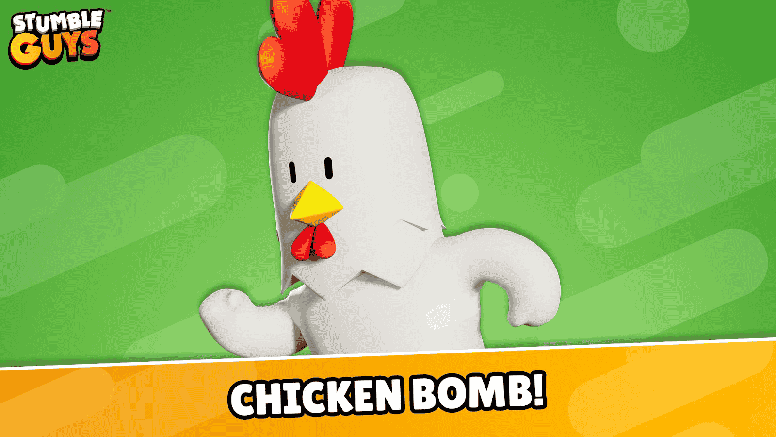 Stumble Guys melempar Chicken Bomb