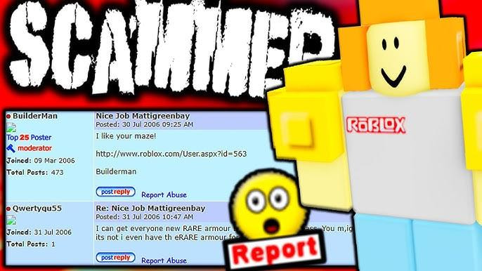 Ilustrasi anak bermain Roblox di komputer dengan peringatan scam muncul di layar