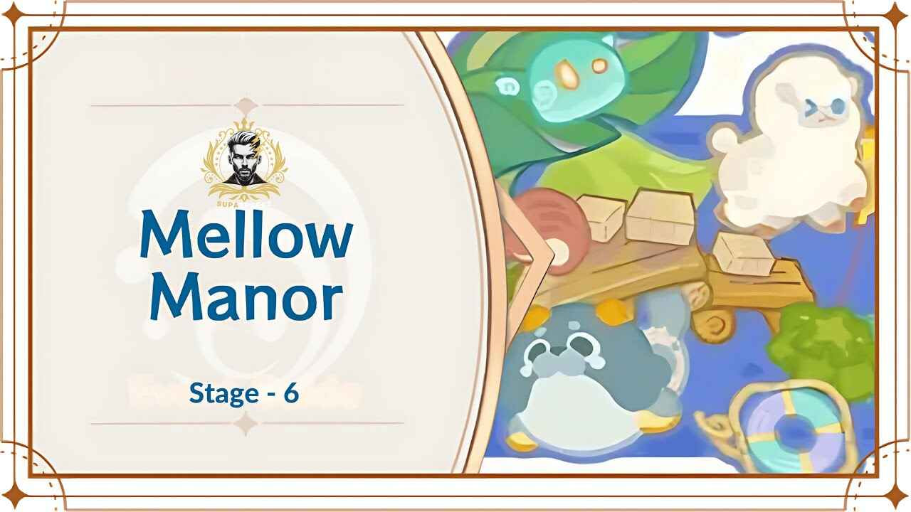 Mellow Manor Genshin Impact, mini-game puzzle bangun-membangun dengan blok warna-warni di taman asri Teyvat
