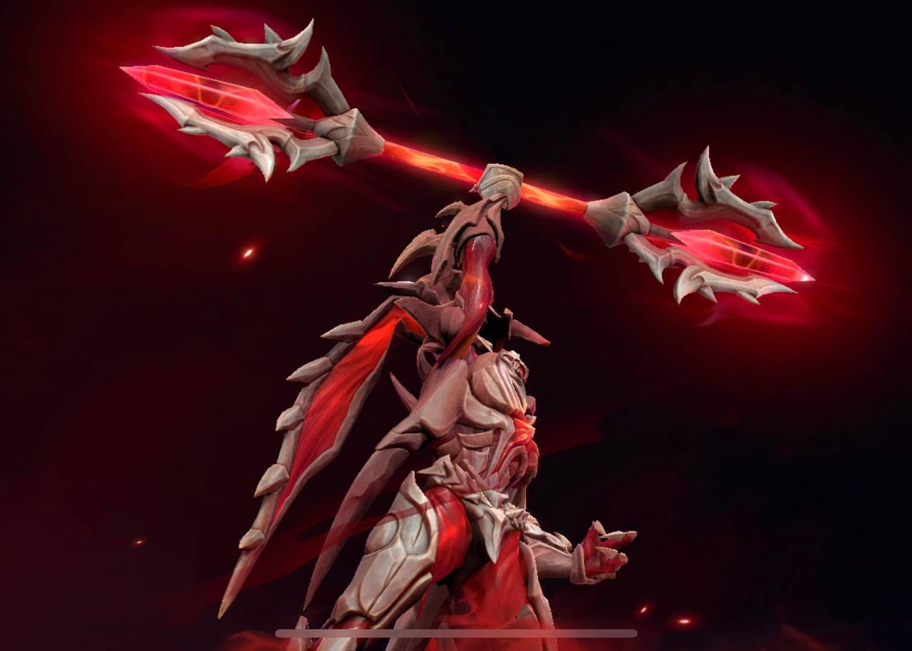 Tampilan skin Bone Flamen Zhask Mobile Legends dengan efek api biru metalik dan armor tulang setelah revamp visual Moonton