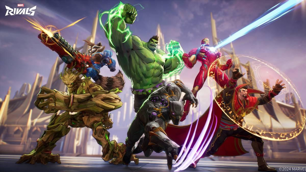 Karakter ikonik Marvel dalam pertempuran seru di Marvel Rivals, game team-based shooter dengan peta dinamis dan mekanik sinergi tim.