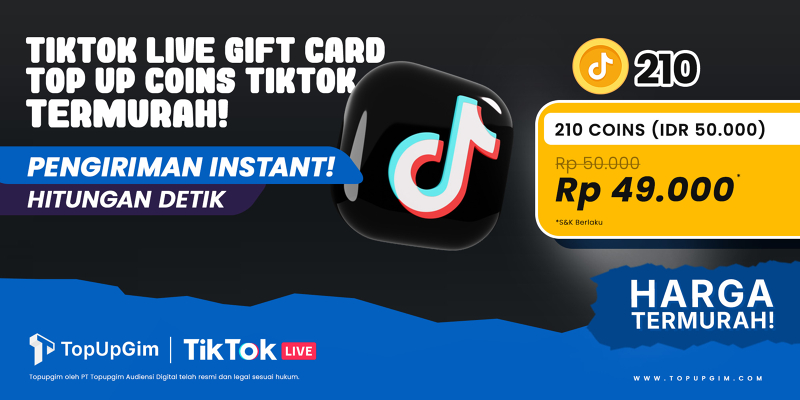 Top Up Koin TikTok Gift Card